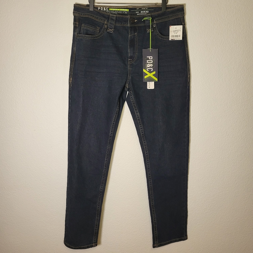 NWT PD&C Flx Slim Fit Denim Jeans size 34x32